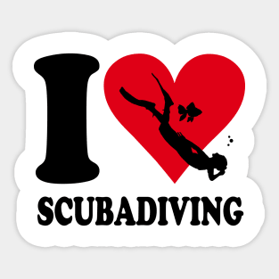 Love scuba Sticker